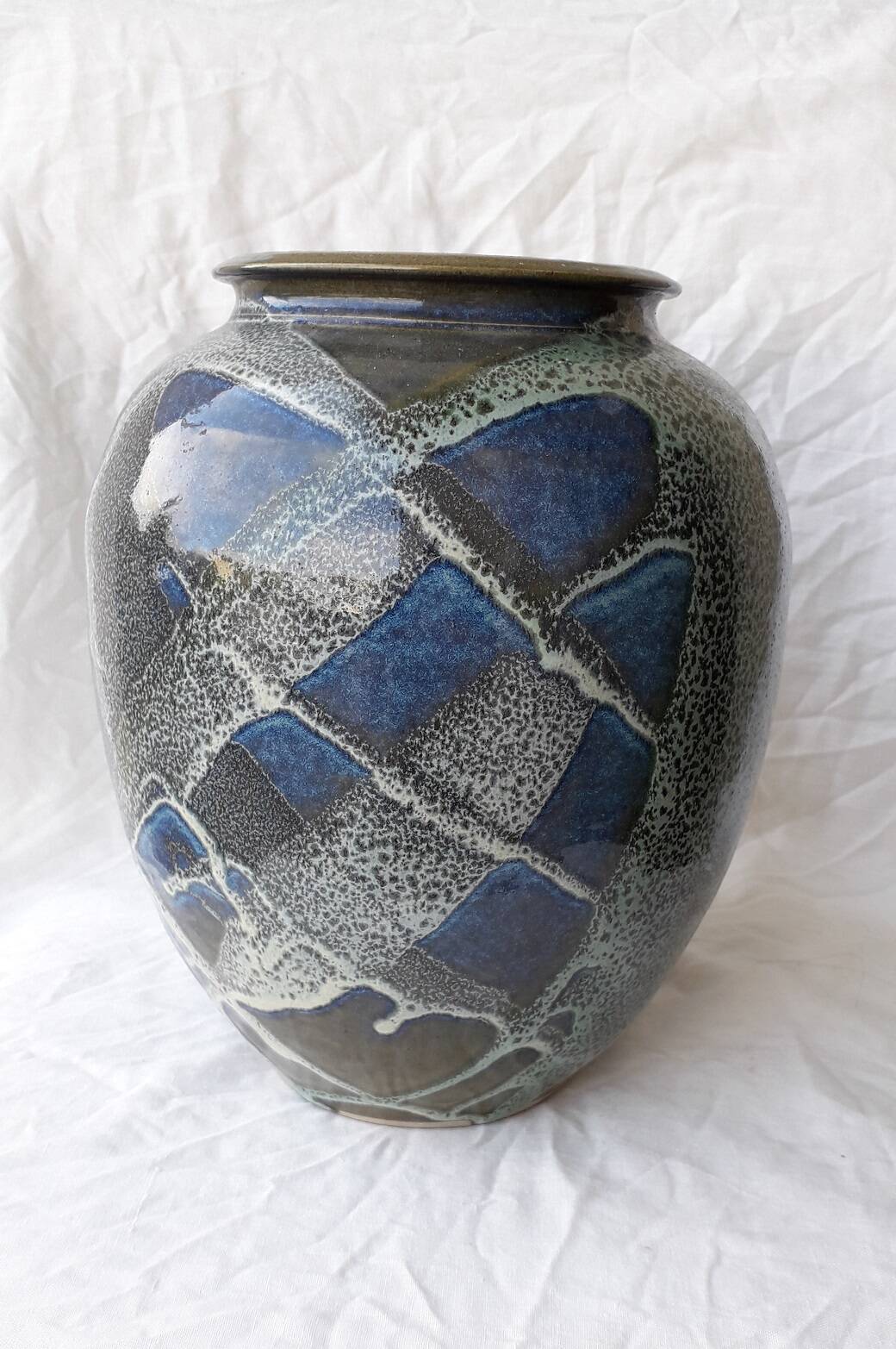 Glazed stoneware vase