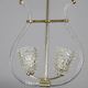 Amazing 2 Light Clear Rostrato Murano Glass Chandelier by Barovier & Toso,