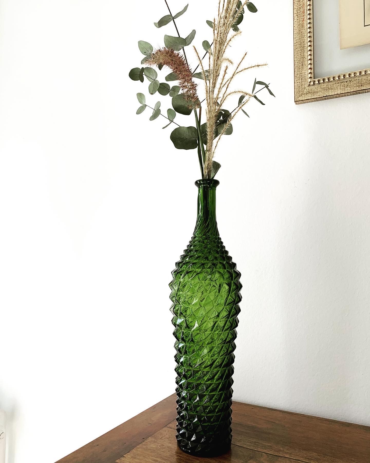 Bouteille vintage en verre empoli, italie - années 1960