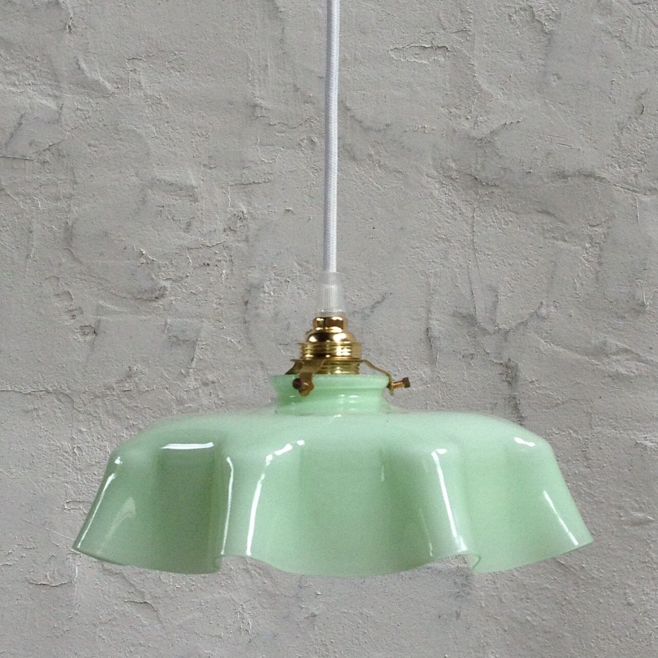 Mint green opaline hanging