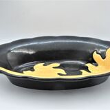 Old dish in enamels from longwy ombre et lumière collection ceramic design