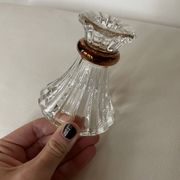Crystal Lustre D'Arques, Candle Holder with Gold Edge