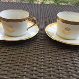 Tête à tête de petit déjeuner en porcelaine d'art René Caire Limoges