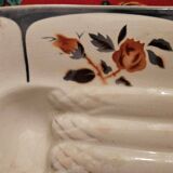 Sarreguemines - Ancien Plat A Asperges En Barbotine