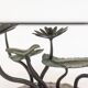 Table basse nénuphar en bronze à deux patines, années 1970
