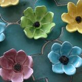 Set of 10 floral ceramic bowls, Bagnoles de l'Orne – years