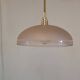 Pendant light, frosted pink glass