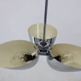 1930s Restored Bauhaus Chrome Plated Chandelier by Zukov , Czechoslovakia