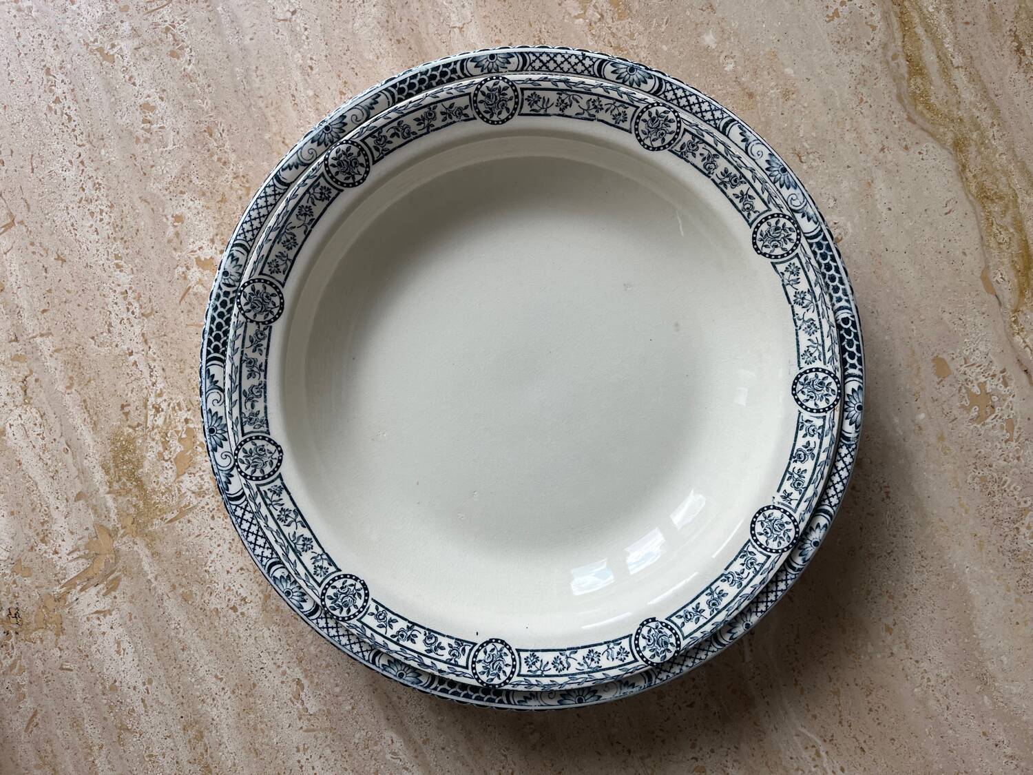 Pair of ironstone dishes