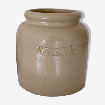 Antique large mustard pot AMORA
