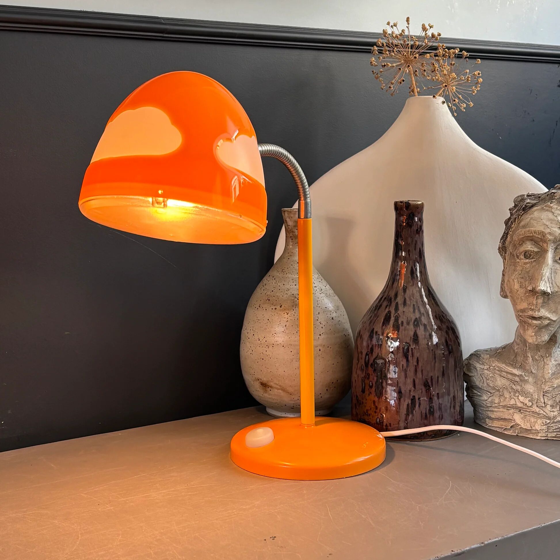 IKEA Skojig orange lamp, by designer Henrik Preutz.