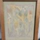 Oil on canvas signed 70's abstract
