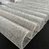 Set of 4 large doria wall lights in glazed glass design from the 60s vintage 3 lights