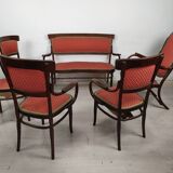 Kohn curved wood lounge