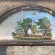 Trumeau en bois et stuc doré penture sur verre XIX siècle