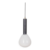 Suspension en verre blanc, Italie années 1970