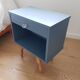 Table de chevet vintage - pieds compas bois tournés