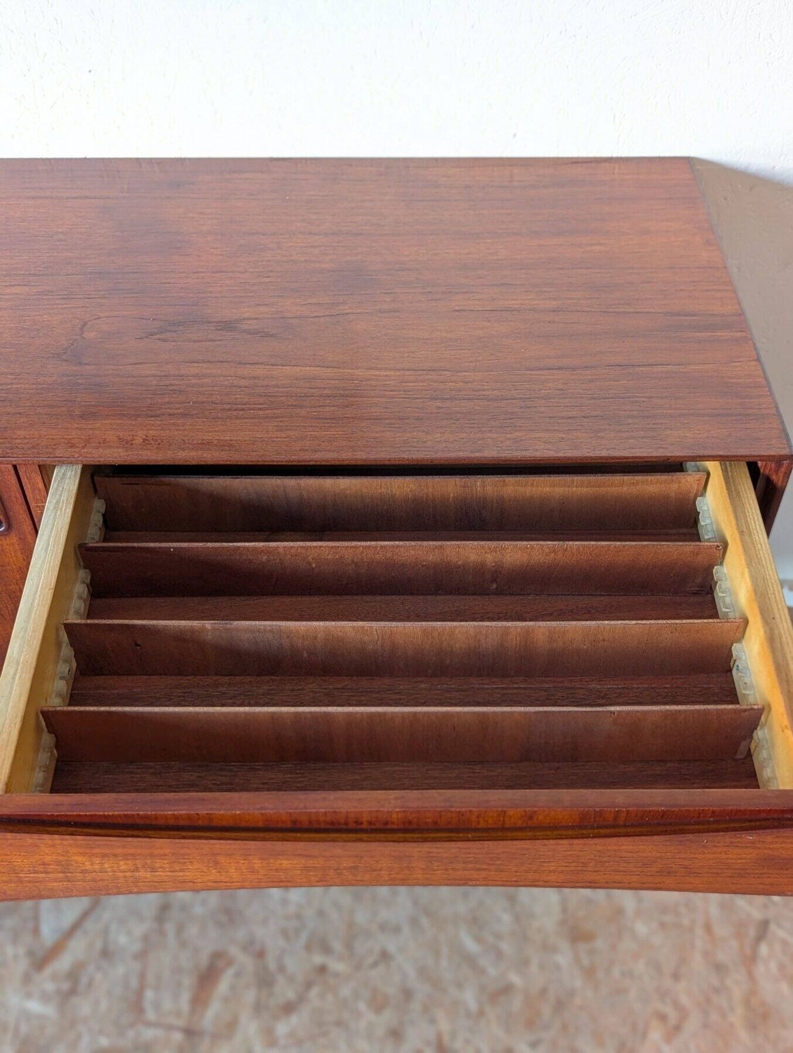 Teak enfilade "Paola" by Oswald Vermaercke published by V-Form, 1950s/60s.