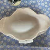 Antique porcelain gravy boat with bamboo motif