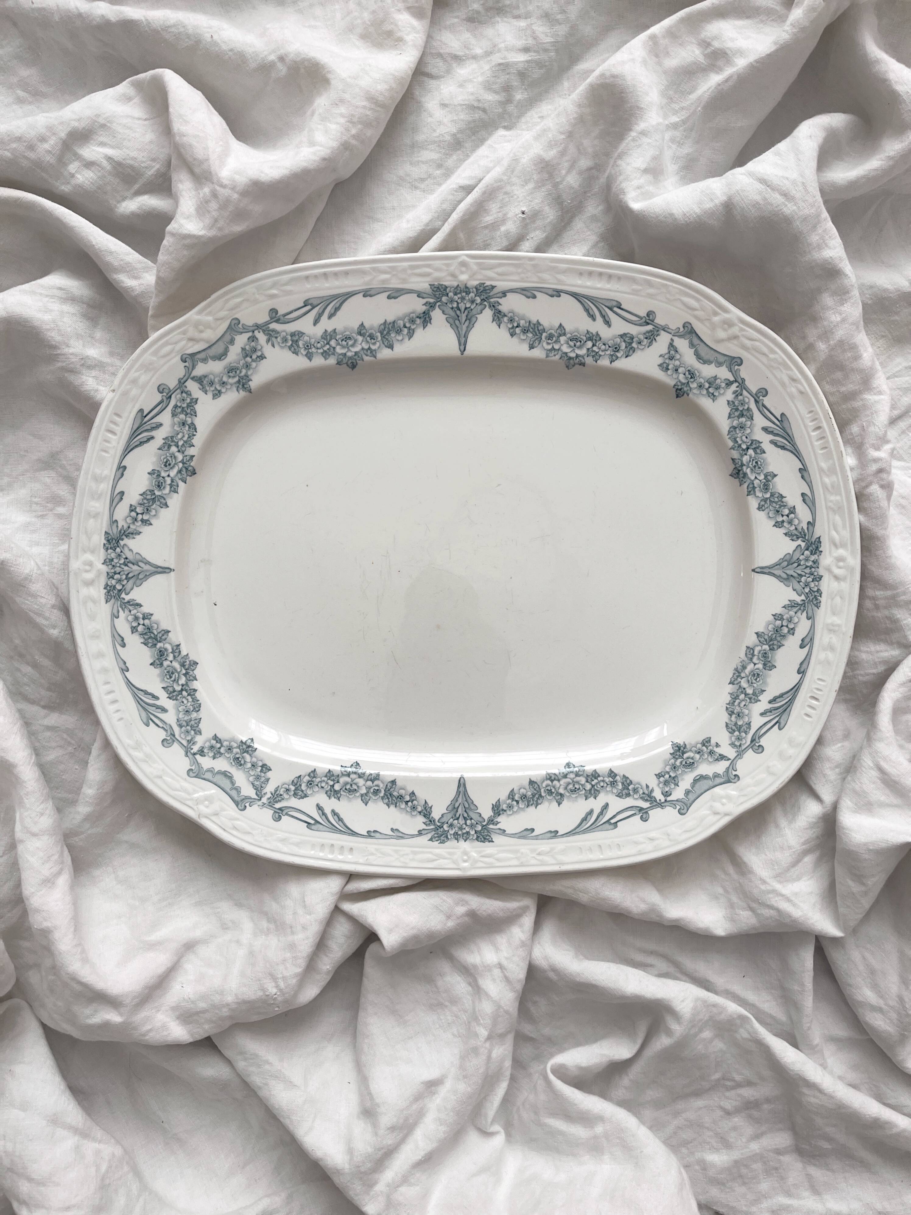 Iron earthenware dish “Louis XVI” U&C Sarreguemines