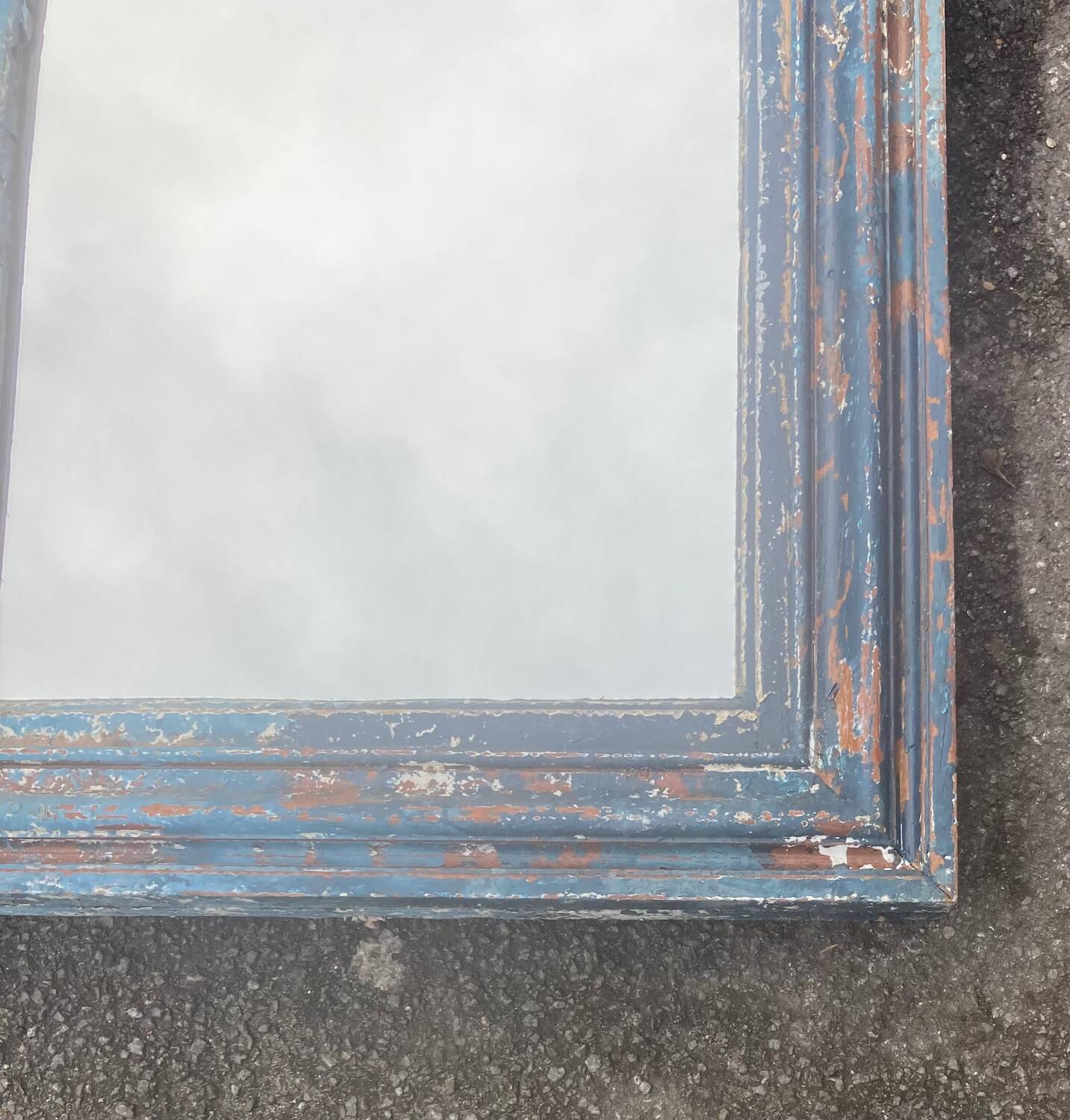 Old large entrance mirror with beautiful patina