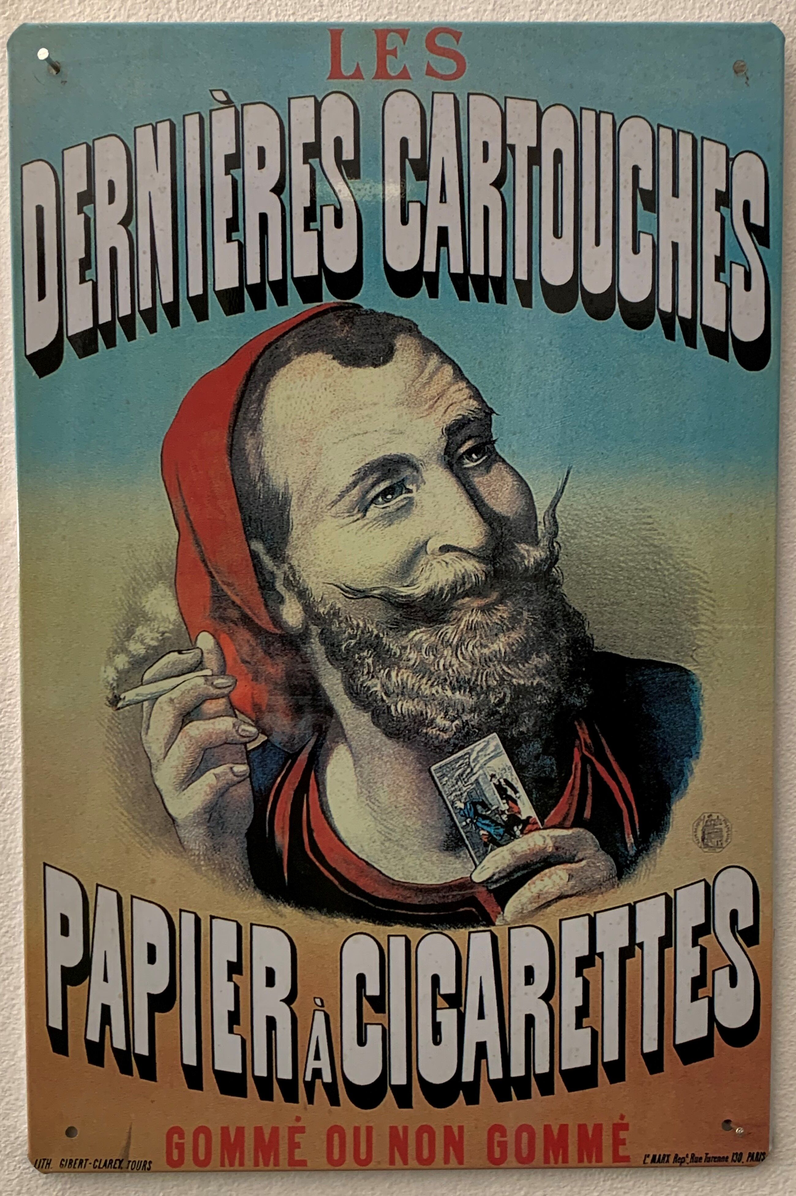 Metal advertising plate