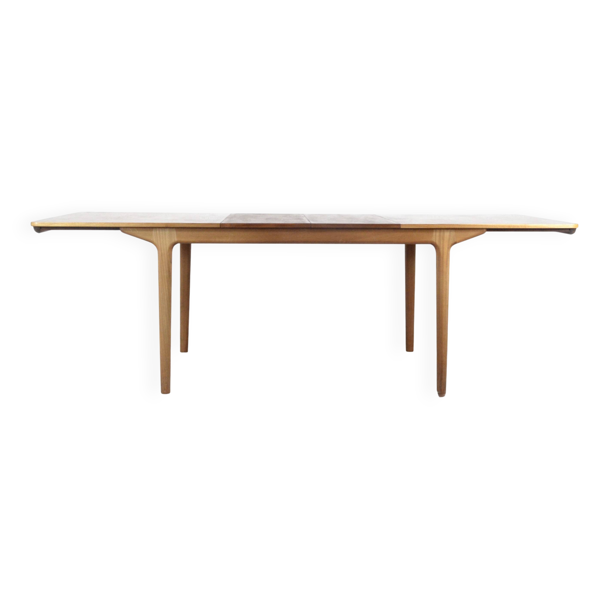 Table extensible années 50 en teck magnifique. Moderne/Rétro