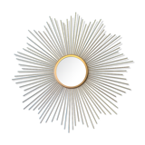 Sun mirror in gilded metal
