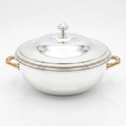 Soup tureen or vegetable dish in silver-plated metal – French silversmithing