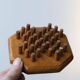 Wooden solitaire game, handcrafted, vintage