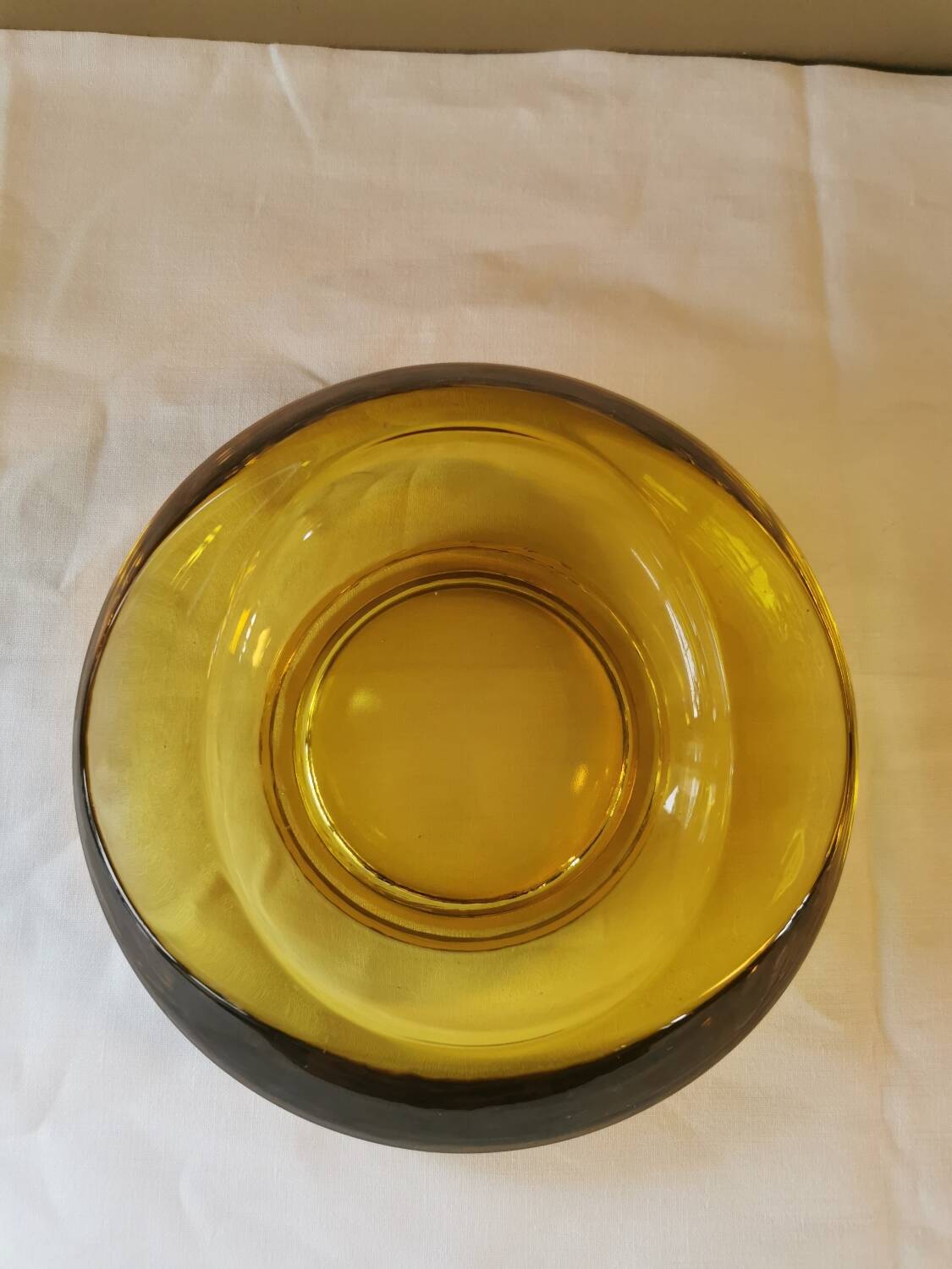 Vintage amber glass pocket tray