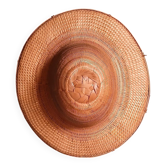 Traditional Asian/colonial woven straw hat, bamboo & caning