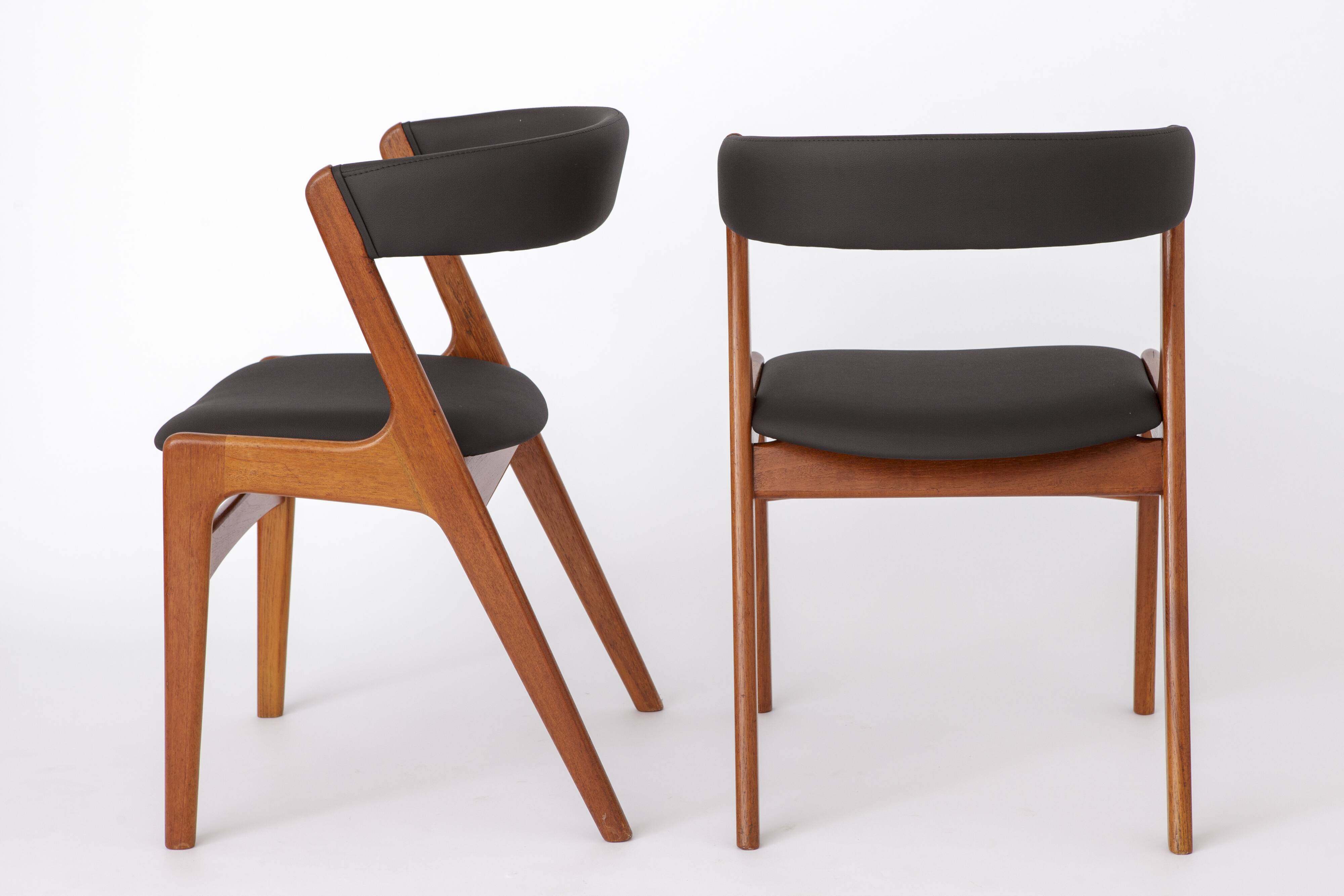2 Chairs by Kai Kristiansen, model T21, Danish Teak 1960s