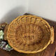 Wicker basket with wooden handles