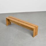 Banc en pin massif, Les Arcs, circa 1973