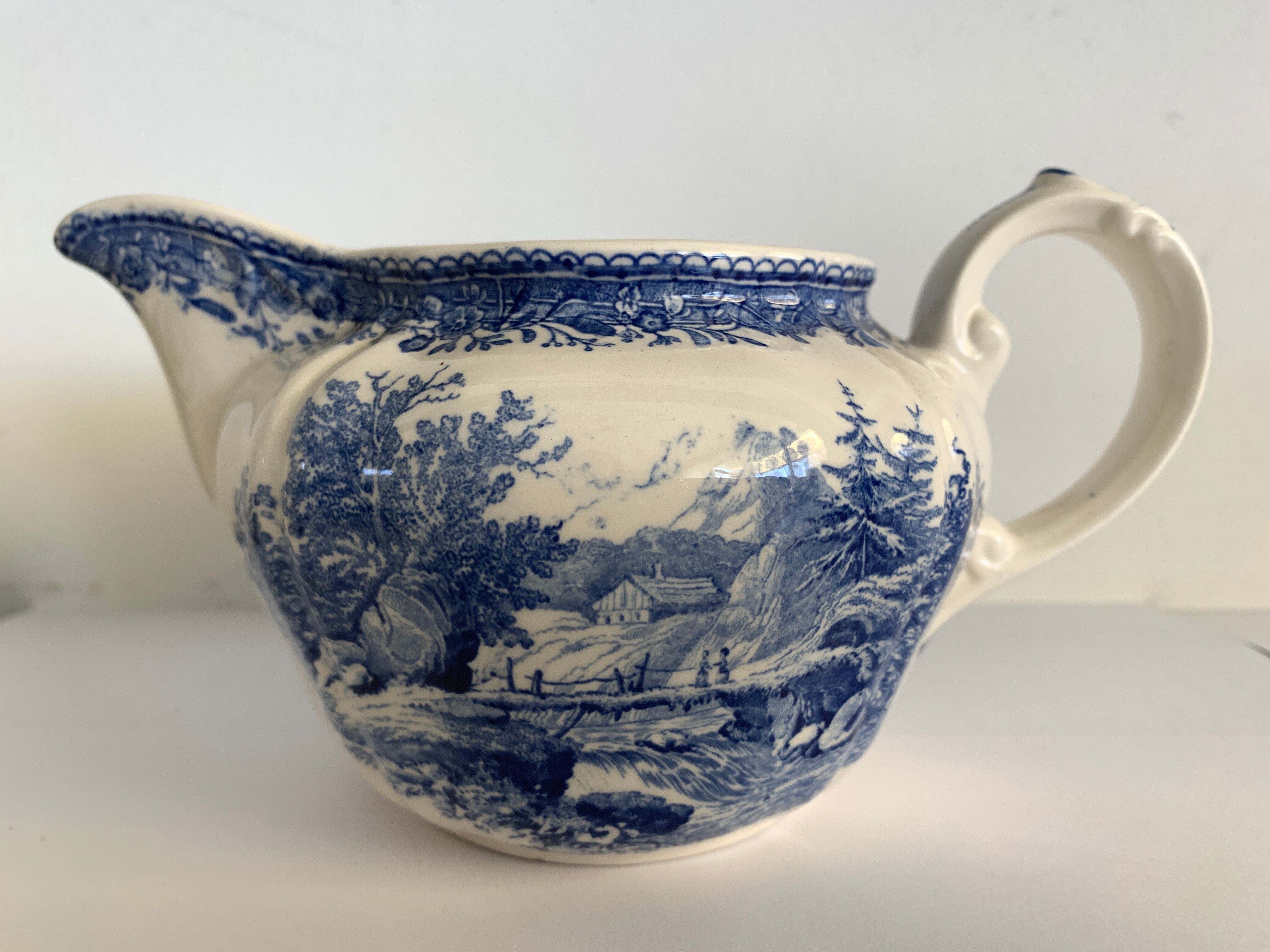 Old service Villeroy and Boch, blue Burgenland model, 27 pieces