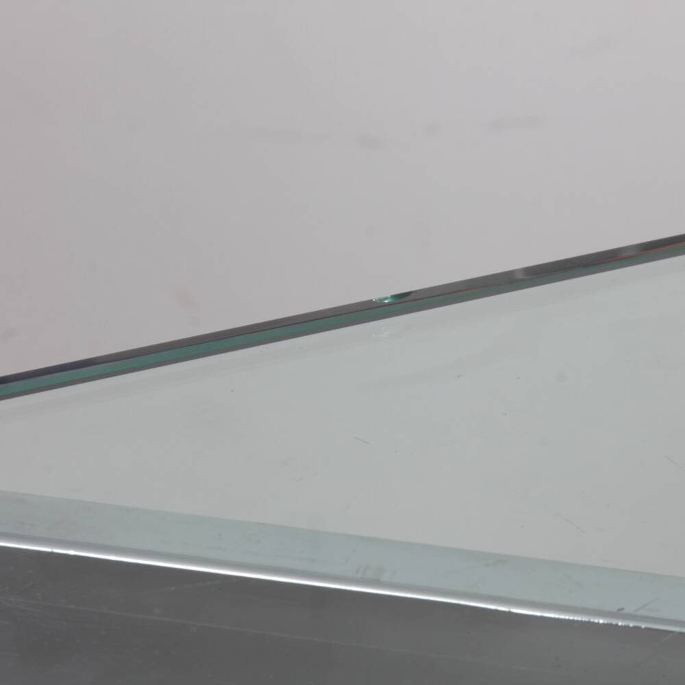 Console en métal chromé des années 1970