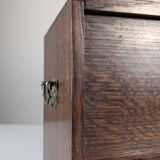 Victorian Oak Writing Cabinet with Automatic Tambour, 19th Century