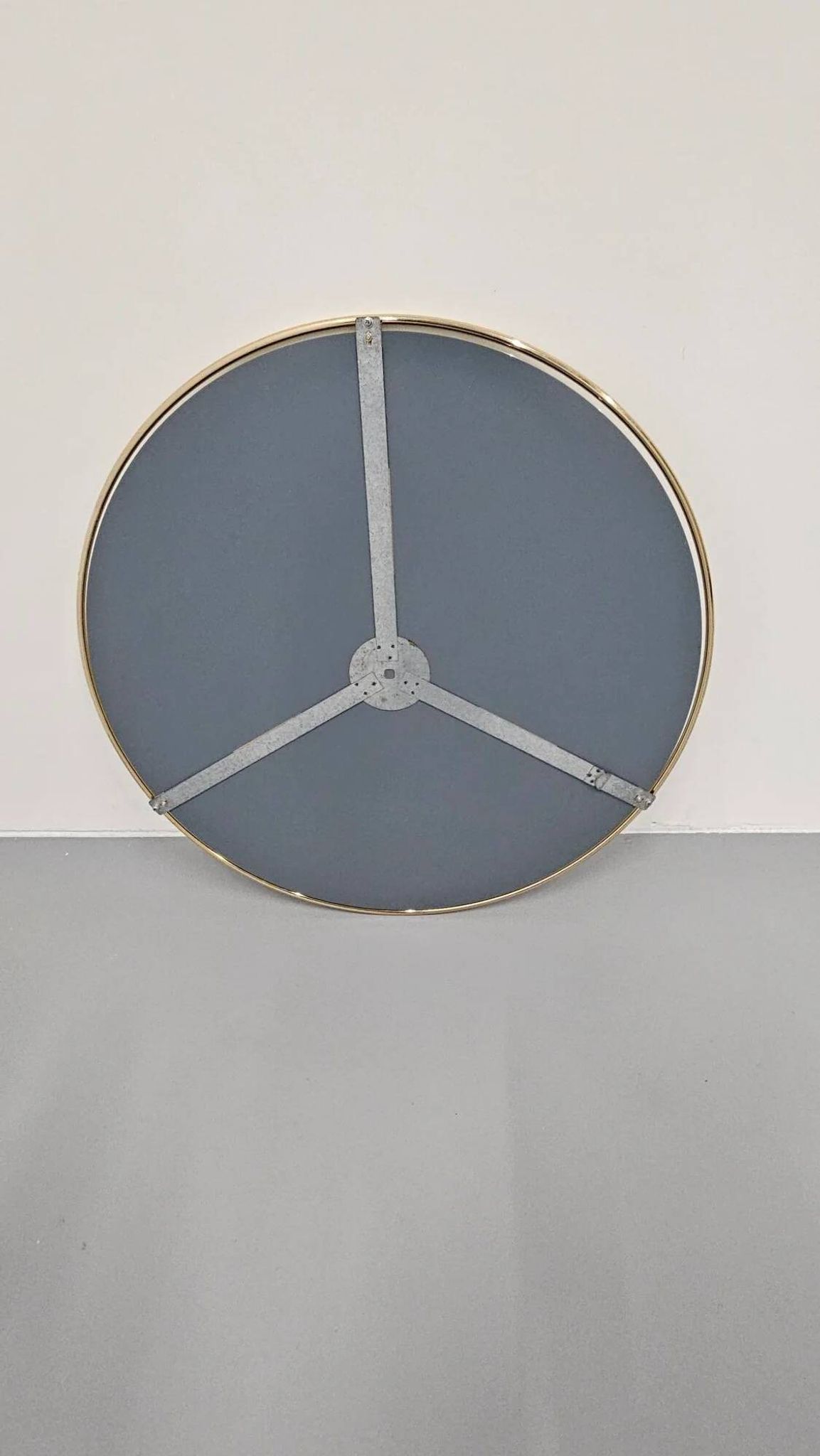 Italian 1960s solid brass wall mirror with original patina – Milan nightlife provenance