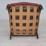 1930s, Danish armchair, furniture velour, ash wood.