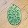 Vintage green relief majolica egg dish - 1960s