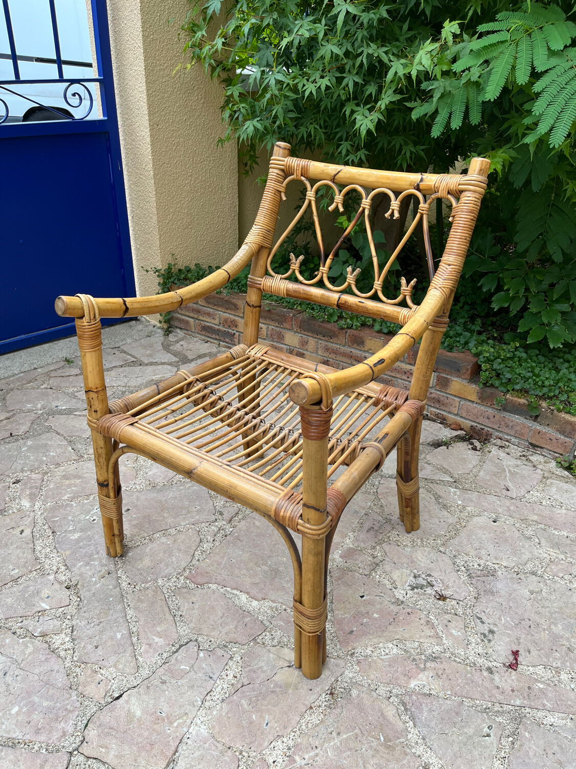 Rattan armchair