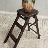 Old wooden stepladder library steps decorative foldable