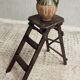 Old wooden stepladder library steps decorative foldable