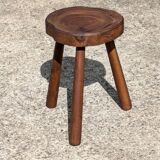 Vintage brutalist tripod stool