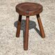 Vintage brutalist tripod stool