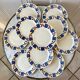 Badonviller dessert service consisting of a cake dish and 10 30s dessert plates