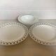 Opaline trio plate and heart-shaped bowl