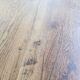 XL farmhouse table in solid oak, brutalist style, 20th century.