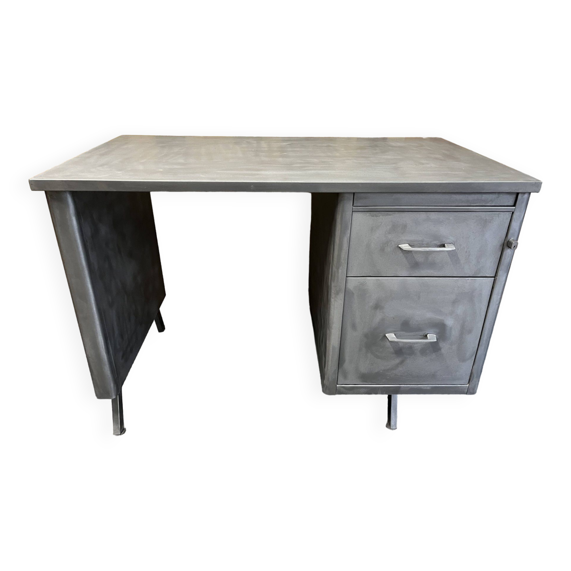 Industrial metal desk